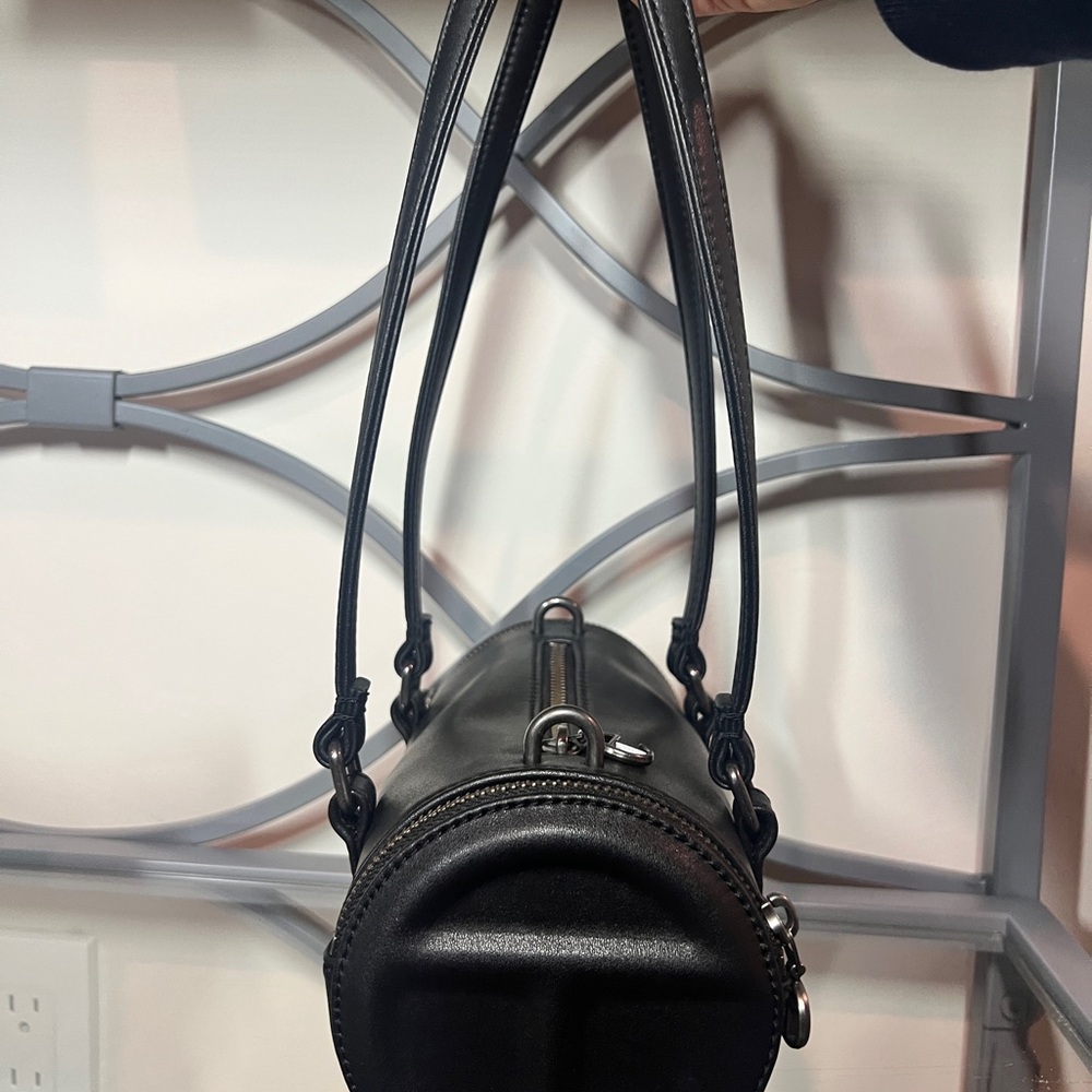 Telfar Duffle Black Leather Handbag